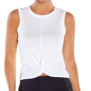 NWT Zobha Aura Yoga Twist Tank in White Size XL